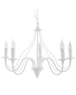 Candelabro minerwa 5 branco aço 60x80x60cm
