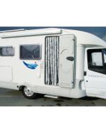 Midland cortinas de porta 14 chenilles cinza e branco