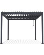 Pérgula bioclimática em alumínio "windsor" - 3 x 4 m - antracite
