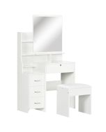 Toucador de maquilhagem 80x38x143cm color blanco Homcom, casa - quarto
