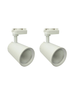 2x refletor LED trilha 30w, branco 3000k, 3000lm, monofásico, branco