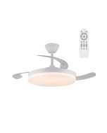 Ventilador de teto retrátil com luz LED 72w silent covery evo branco
