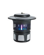 Mata insetos de mesa com ventilador para uso exterior.