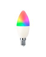 Lâmpada LED vela inteligente Wi-Fi e14 5w equi.35w 450lm rgbww regulável