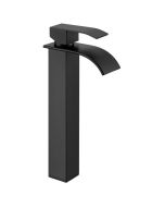 Misturador de lavatório cascata - cecipa max - aço inoxidável - preto - alt