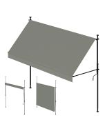 Toldo terraço cityline cinza – portátil sem furar – proteção uv