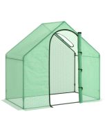 Estufa 180x100x168 cm aço e pe color verde Outsunny