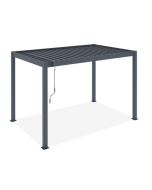 Pérgola bioclimática autoportante de alumínio cinza piana 3x2m