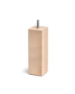 Rei | pé quadrado de madeira para móveis 15 cm | 47x47x150 mm | faia