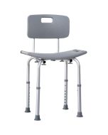 Cadeira de duche 50,6x43x71-88 cm liga de alumínio e hdpe color gris Homcom
