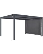 Pérgula bioclimática com toldo de alumínio <<windsor>> - 3 x 4 m - cinzento