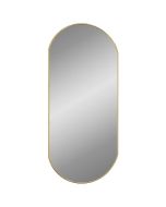 Espelho de parede 90x40 cm oval dourado