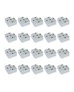 Emuca lote de 20 pés para móveis alumix 7, altura 30mm, plástico, pintado