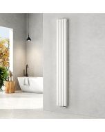 Emke radiador tubo redondo horizontal branco 180x24 cm, dupla camada