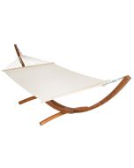 Tectake® cama rede xxl madeira resistente 415x150x124cm montagem fácil
