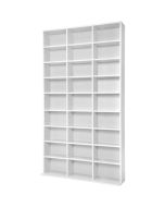 Tectake estante para cds 27 prateleiras, 1080 cds, 180x102x23,5 cm, branco