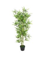Planta bambu artificial com vaso 120 cm verde