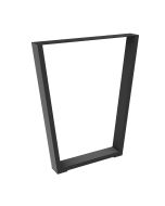Rei | pé de mesa 71 cm design industrial | aço poroso preto | 580 x 75 x