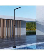 Chuveiro para piscina texas em aço inox preto fosco | poolimex