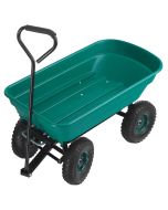 Carrinho de mão com función de inclinación e com carga de 120 kg verde