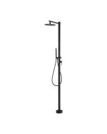 Chuveiro para piscina kansas em aço inox preto fosco | poolimex