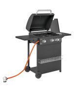 Barbecue a gá 123x57x98 cm aço e abs Outsunny