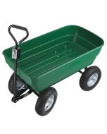 Carrinho de mão com función de inclinación e com carga de 300 kg verde