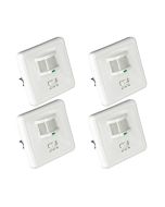 Pack 4 interruptores com sensor de movimento e sensor crepuscular