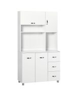 Armário de cozinha 100x39.5x183.5 cm color blanco Homcom, casa - cozinha