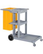 Carro de limpeza 121x50,5x96,5 cm pp e PVC bicolor Homcom