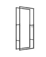 Suporte para lenha 65x25x100-150 cm metal Outsunny