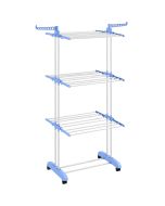 Estendal de roupa 73x64x177 cm aço e pp color azul Homcom