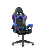 Cadeira gamer a com rgb, cadeira ergonómica com luz - preto/azul