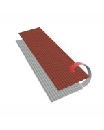 Placa bicolor Ondina vermelho coral cinza escuro 2000x1077mm Coverlife
