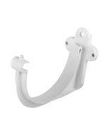 SUPORTE CURVO PVC PARA CALEIRA BRANCO 125 MM