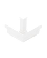Ângulo exterior de calha PVC reta branca 120 mm