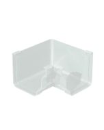 Ângulo interior de calha PVC reto branco 120 mm