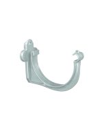 Suporte de caleira PVC curvo cinzento 125 mm