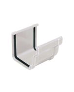 União de caleira de cornija PVC branco