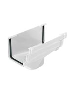 Descida para caleira de cornija de PVC branco