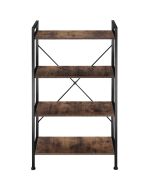 Prateleira industrial, 4 prateleiras 67,5 x 31,5 x 121,5 cm madeira oscura