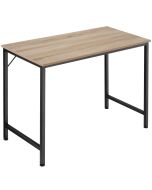 Escritorio estilo industrial estrutura de aço 100 cm madeira clara