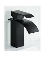 Robinet de banheiro - anycee max - misturador preto - aço inox - bico cacho