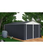 Garagem metálica "houston" - 18,56m² com calha e coletor de água - antracit