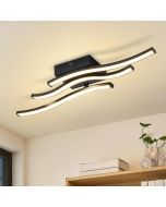 Nettlife candeeiro de teto preto 51.5x12