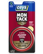 Fita dupla face com rede Montack 19mm 2,5m