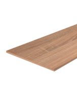 Placa de melamina carvalho escuro 4 cantos 120 x 20 x 1,6 cm