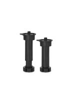 PACK 4 PÉS DE ABS REGULÁVEIS Ø 34 mm PRETOS