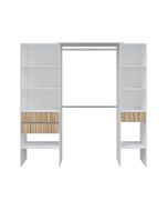 Armário de vestir com 3 gavetas 187x190x40cm Ethna