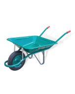 Carrinho-de-mão de metal pintado verde 60 l